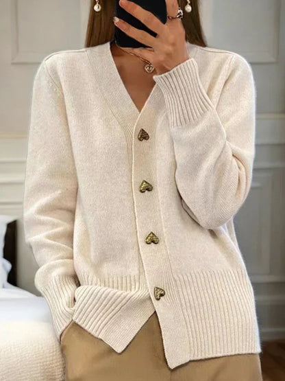 💝49%OFF🌸Women's Casual Winter Plain Yarn Wool Yarn Buttoned Cardigan